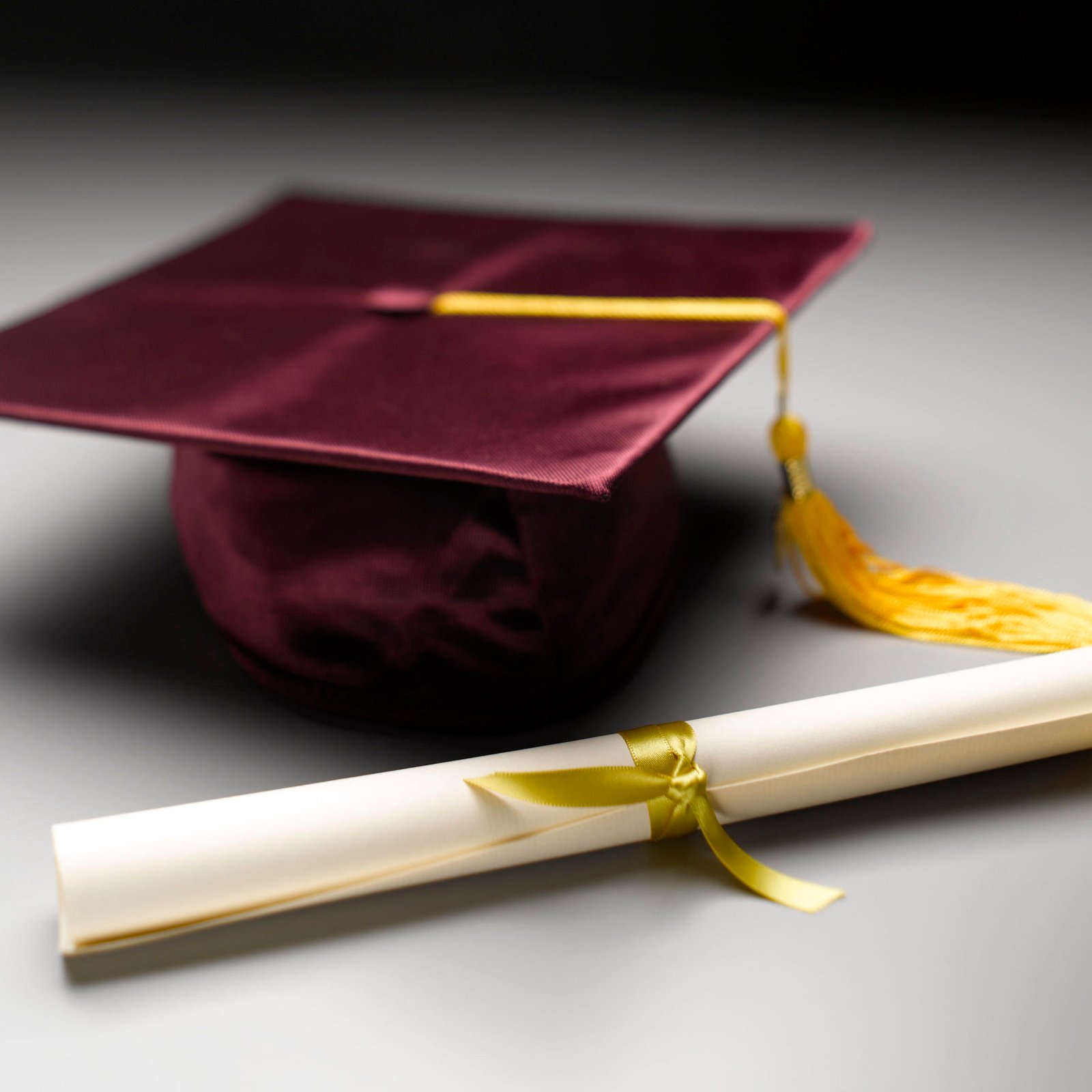 Mortarboard and Diploma